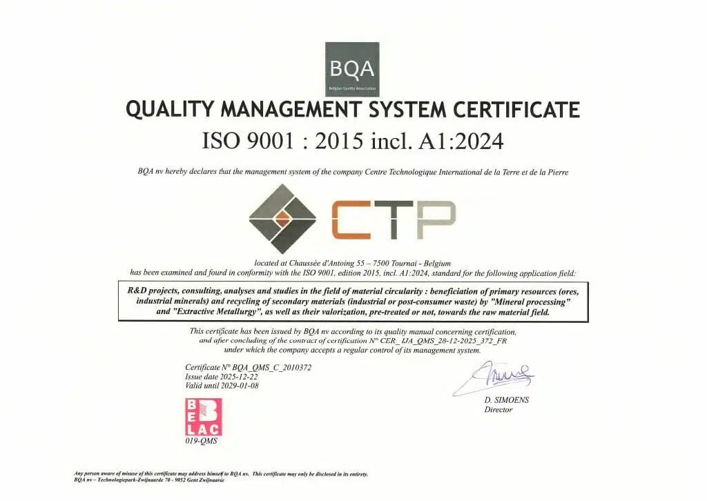 Quality Certificate ISO 9001 (EN)